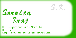 sarolta kraj business card